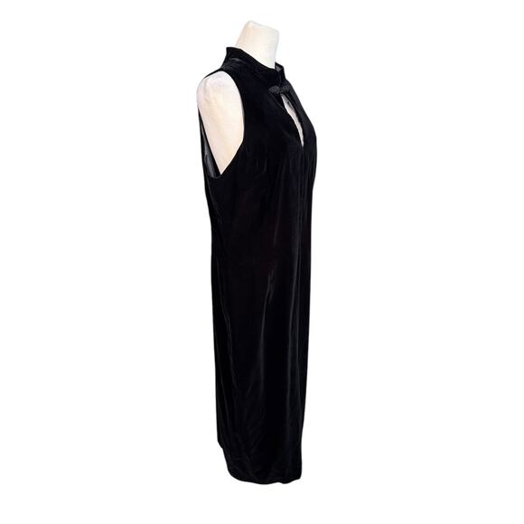 Yves Cossette DEPECHE Mode Dress Women 14 Black Velvet Asian 90s Cocktail Event - Picture 9 of 12